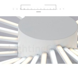Lustre moderne contemporain intégré en métal à 28 lumières