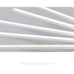 Lustre moderne contemporain intégré en métal à 28 lumières
