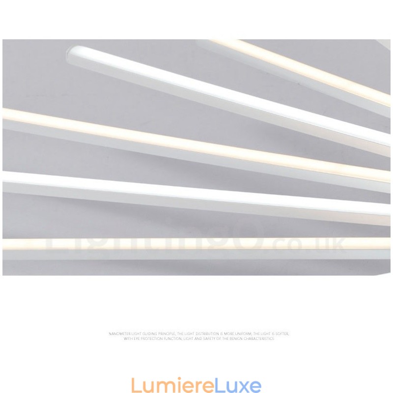 Lustre moderne contemporain intégré en métal à 28 lumières