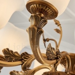 Lustre de luxe traditionnel classique en métal intégré à 8 lumières