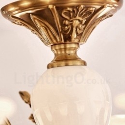 Lustre de luxe traditionnel classique en métal intégré à 8 lumières
