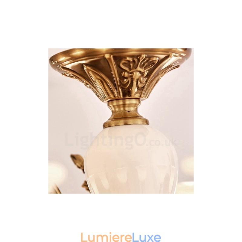 Lustre de luxe traditionnel classique en métal intégré à 8 lumières