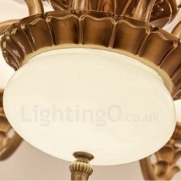 Lustre de luxe traditionnel classique en métal intégré à 8 lumières