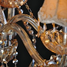 Lustre en cristal traditionnel classique en verre à 6 lumières