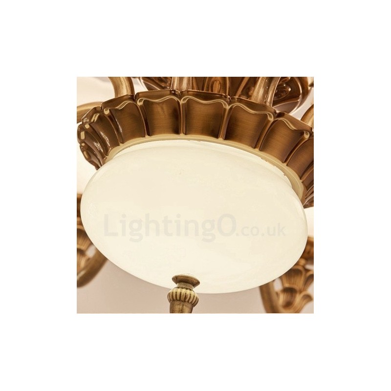 Lustre de luxe traditionnel classique en métal intégré à 15 lumières
