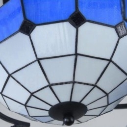 Lustre intégré de style méditerranéen à 9 lumières