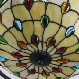 Lustre intégré de style méditerranéen à 4 lumières