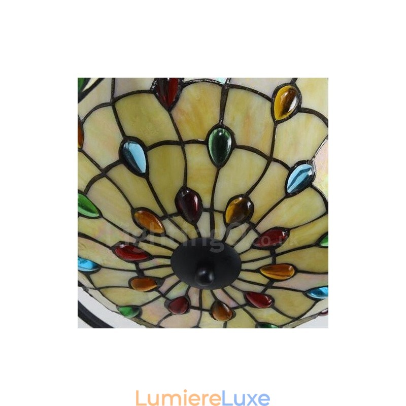 Lustre intégré de style méditerranéen à 4 lumières