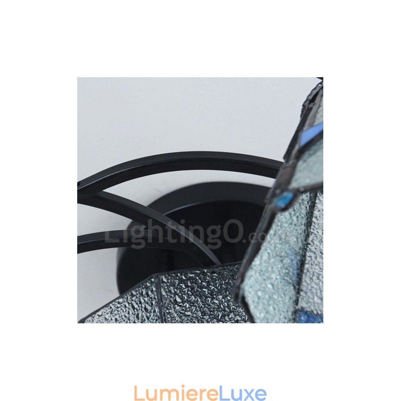 Lustre de salle de bain intégré en métal de style méditerranéen à 4 lumières