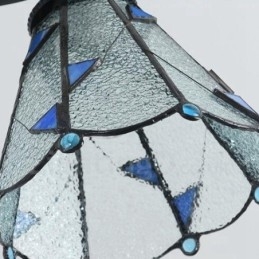 Lustre de salle de bain intégré en métal de style méditerranéen à 9 lumières