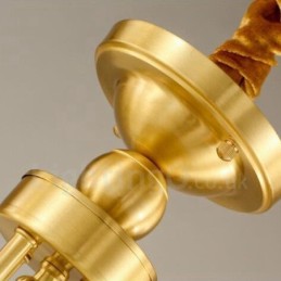 Lustre rustique à 6 lumières en métal et cuivre intégré