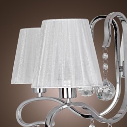 Lustre moderne contemporain en cristal électroplaqué