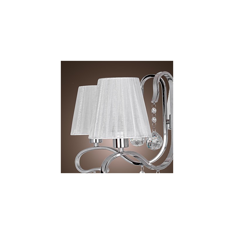 Lustre moderne contemporain en cristal électroplaqué