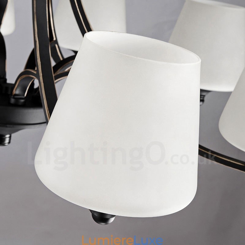 Lustre en métal intégré à 3 lumières de style rustique