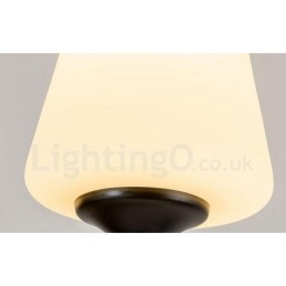Lustre en métal intégré à 3 lumières de style rustique