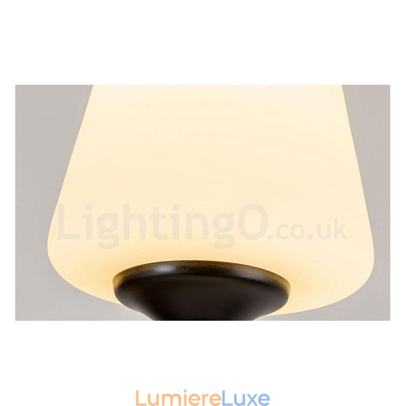 Lustre en métal intégré à 3 lumières de style rustique