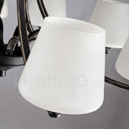 Lustre en métal intégré à 6 lumières de style rustique