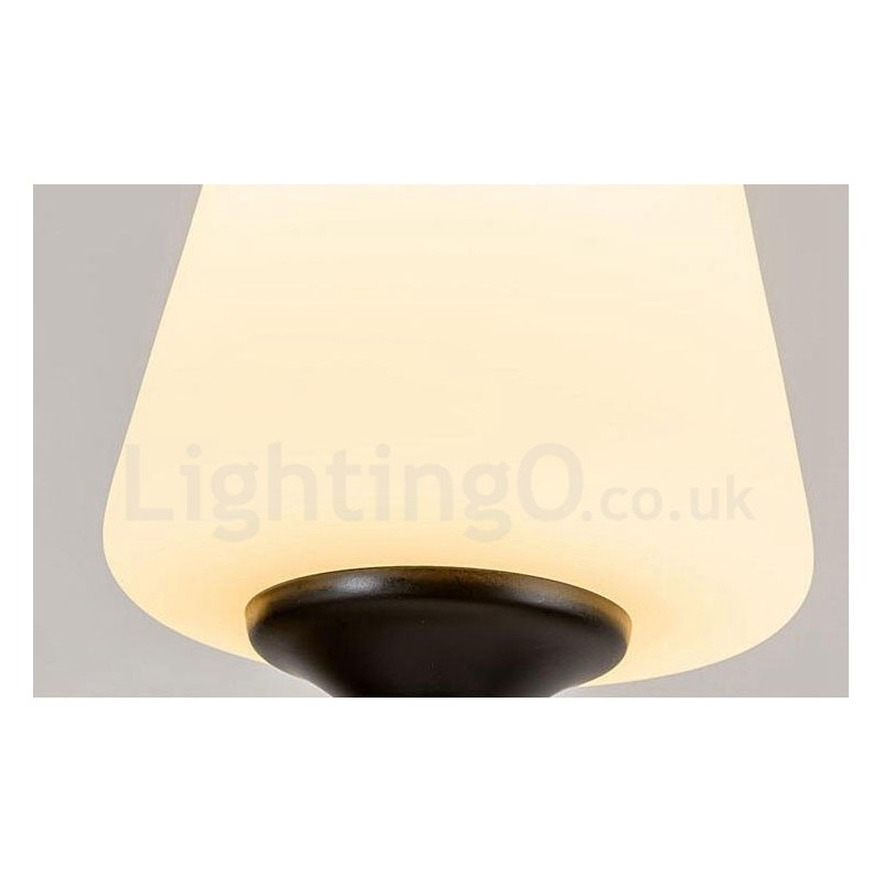 Lustre en métal intégré à 6 lumières de style rustique