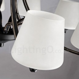 Lustre en métal intégré à 8 lumières de style rustique