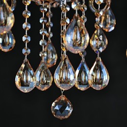 Lustre en cristal traditionnel classique en verre à 6 lumières