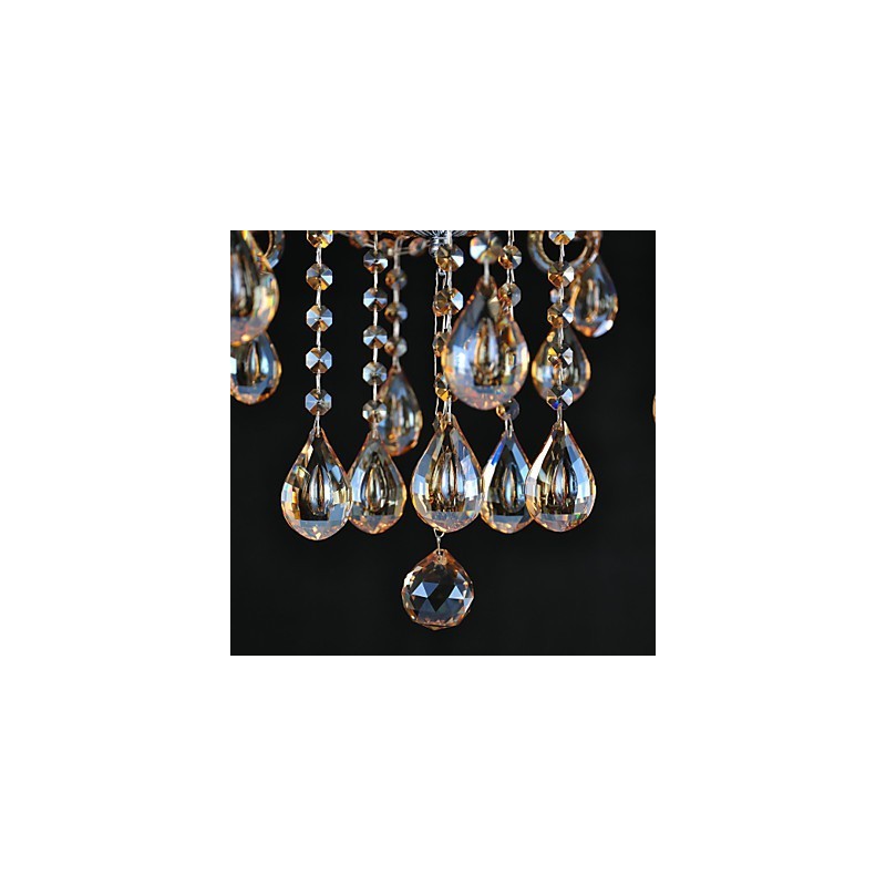 Lustre en cristal traditionnel classique en verre à 6 lumières