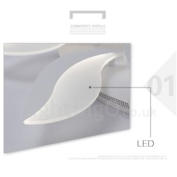Lustre intégré contemporain moderne à 3 lumières