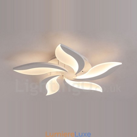 Lustre intégré contemporain moderne à 5 lumières Lustre intégré contemporain moderne à 5 lumières