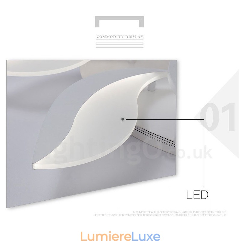 Lustre intégré contemporain moderne à 5 lumières
