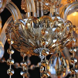 Lustre en cristal traditionnel classique en verre à 6 lumières