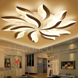 Lustre intégré contemporain moderne à 15 lumières de 128 W