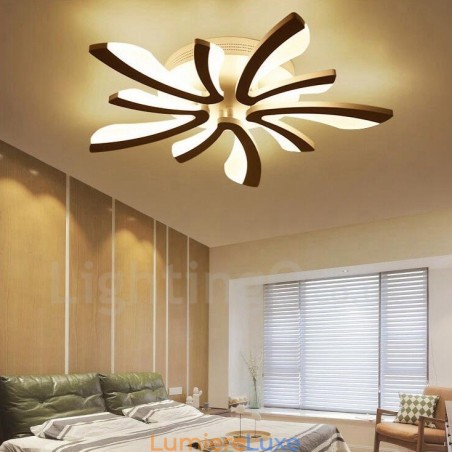 Lustre intégré contemporain moderne à 5 lumières Lustre intégré contemporain moderne à 5 lumières