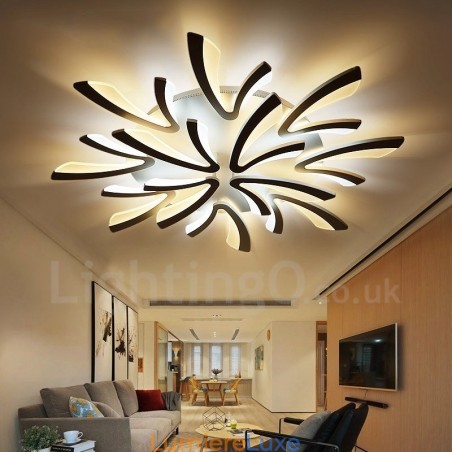 Lustre intégré contemporain moderne à 12 lumières Lustre intégré contemporain moderne à 12 lumières