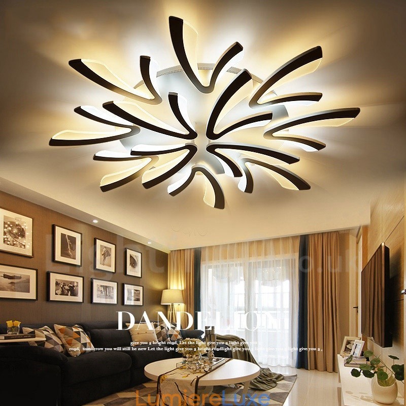 Lustre intégré contemporain moderne à 12 lumières