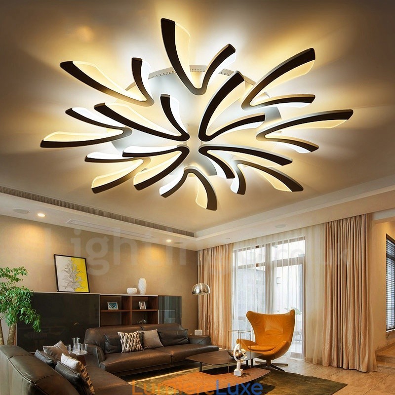 Lustre intégré contemporain moderne à 12 lumières