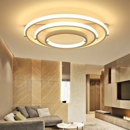 Lustre contemporain moderne à 3 anneaux