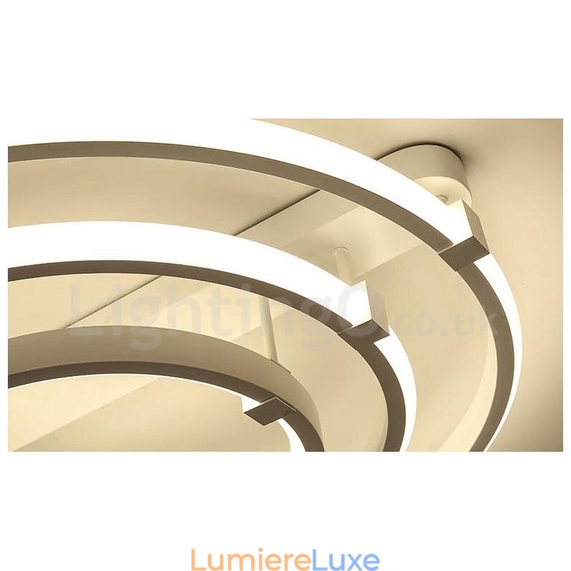 Lustre contemporain moderne à 3 anneaux