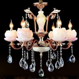 Pendentif en cristal de jade en alliage de zinc de luxe de style européen