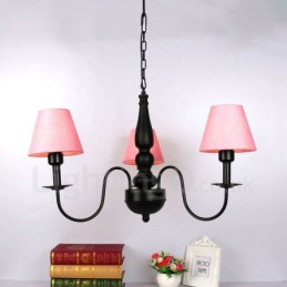 Lustre classique traditionnel en métal intégré à 3 lumières