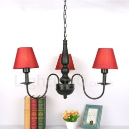Lustre classique traditionnel en métal intégré à 3 lumières