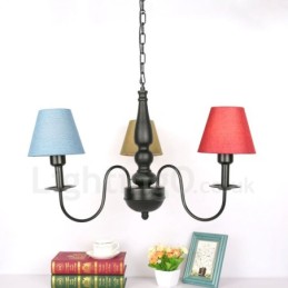 Lustre classique traditionnel en métal intégré à 3 lumières