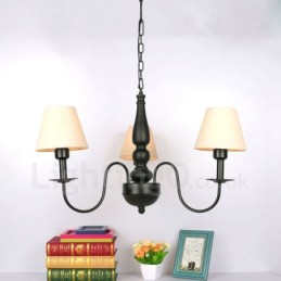 Lustre classique traditionnel en métal intégré à 3 lumières