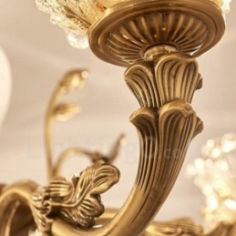 Lustre classique traditionnel en métal intégré à 6 lumières