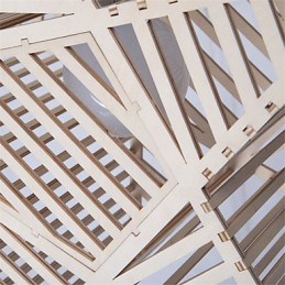 Lustre vintage en bois en forme d'étoile à cinq branches