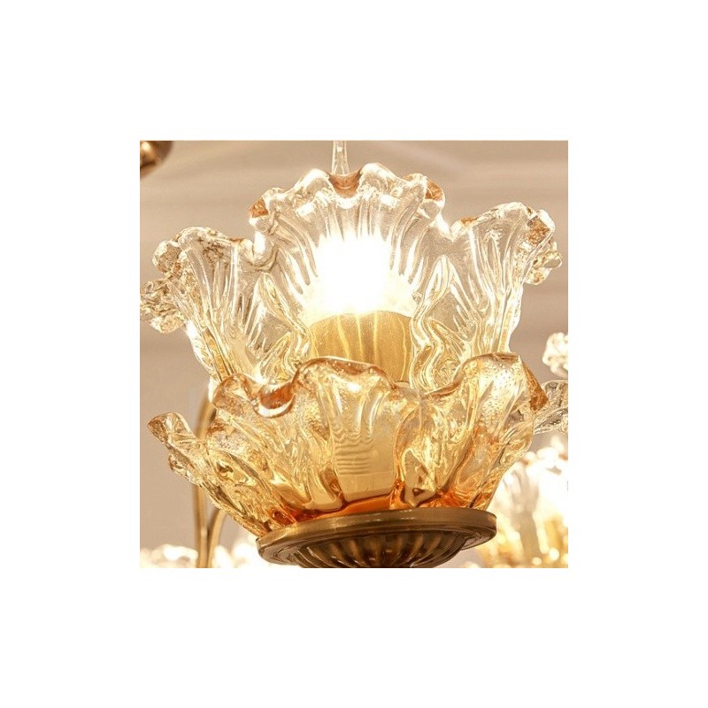 Lustre classique traditionnel en métal intégré à 15 lumières