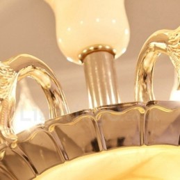 Lustre classique traditionnel en métal intégré à 8 lumières