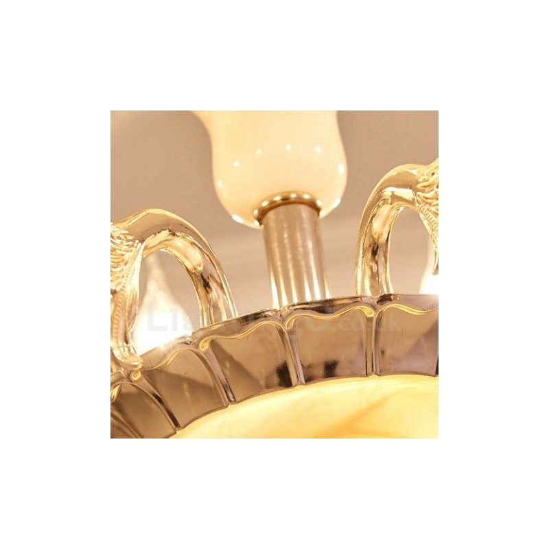 Lustre classique traditionnel en métal intégré à 8 lumières
