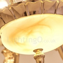 Lustre classique traditionnel en métal intégré à 8 lumières