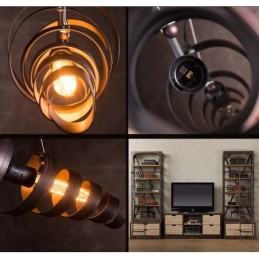 Lampe en fer rétro Lustre de style industriel minimaliste moderne