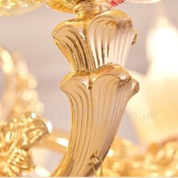Lustre classique traditionnel en métal intégré à 8 lumières