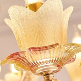Lustre classique traditionnel en métal intégré à 8 lumières